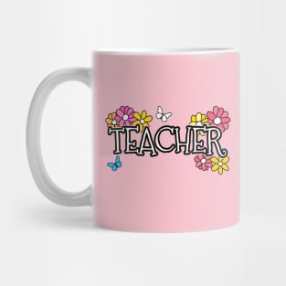 Mothers Day 2022 Teacher Flowers Butterflies Spring Mug